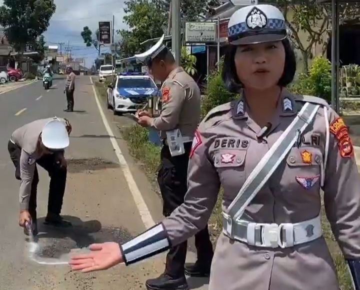 Ruas Jalinbar Tanggamus Ancam Pengguna Jalan, Ini Kata Kasatlantas 