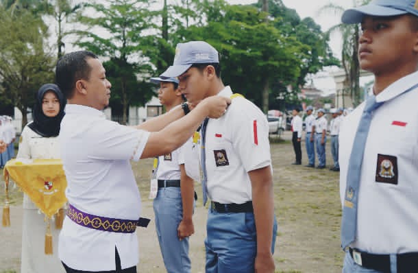 Bupati Pringsewu Pimpin Apel Satuan Paskibra Sekolah 