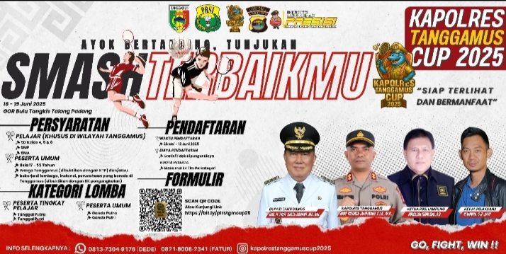 Catat Tanggal dan Syaratnya Polres Tanggamus Gelar Turnamen Bulu Tangkis Segini Hadiahnya