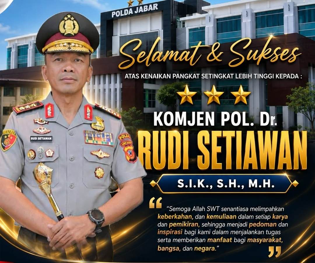 Kapolda Jabar Rudi Setiawan Resmi Sandang Pangkat Komjen Pol