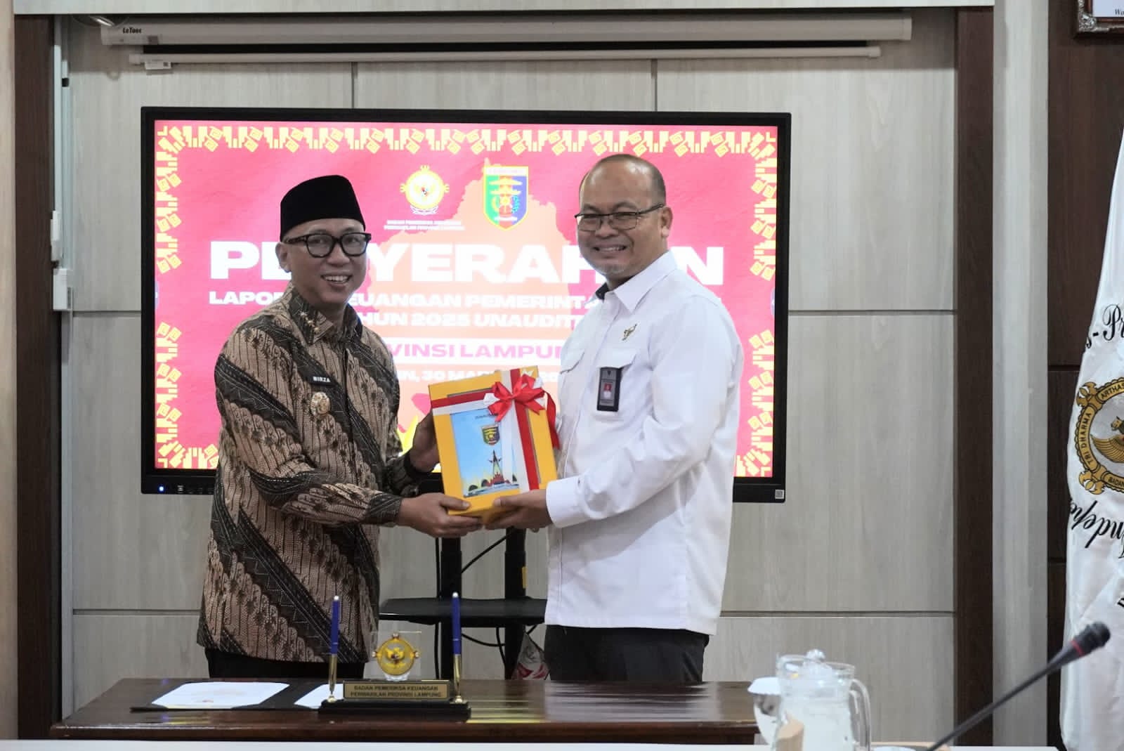 Pemprov Lampung Jadi Daerah Pertama Serahkan LKPD 2025 ke BPK