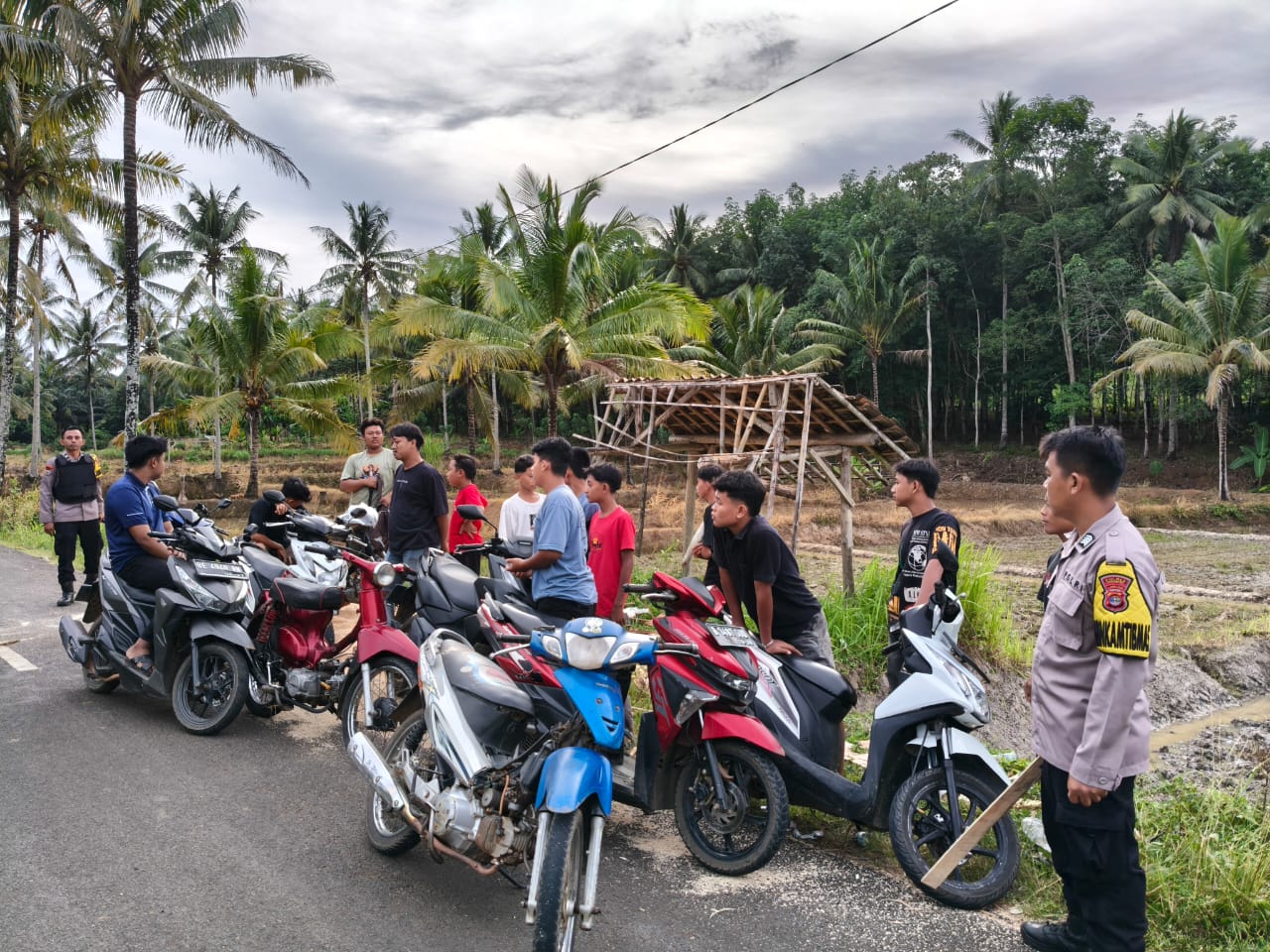 Gerebek Balap Liar di Banyumas Pringsewu, Polisi Amankan Belasan Motor