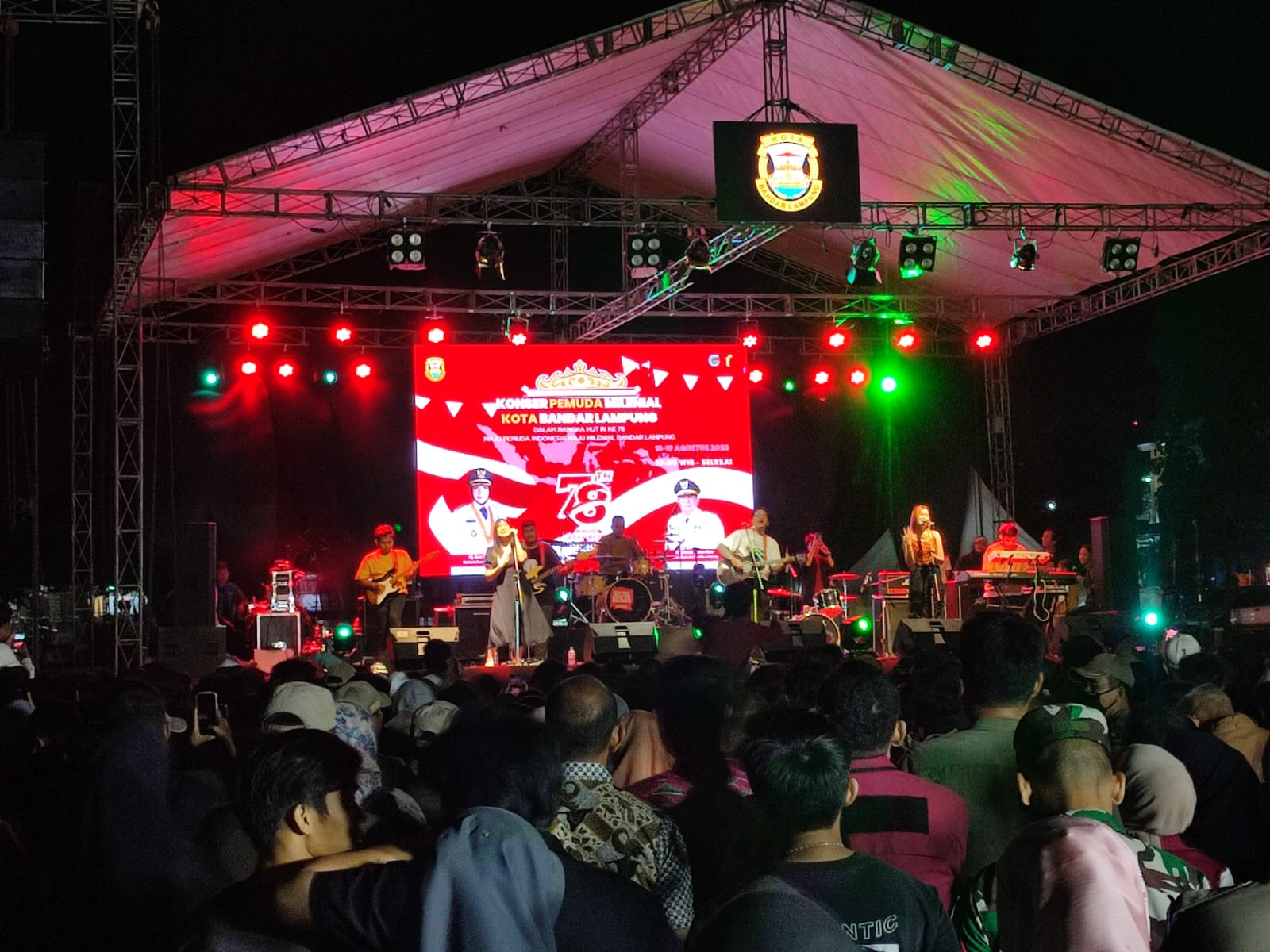 Konser Pemuda Milineal, Meriahkan HUT Ke 78 RI di Kota Bandar Lampung 