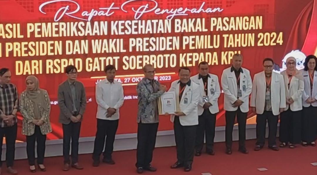 KPU Umumkan Hasil Tes Kesehatan Tiga Pasangan Bacapres-Bacawapres, Ini Hasilnya 