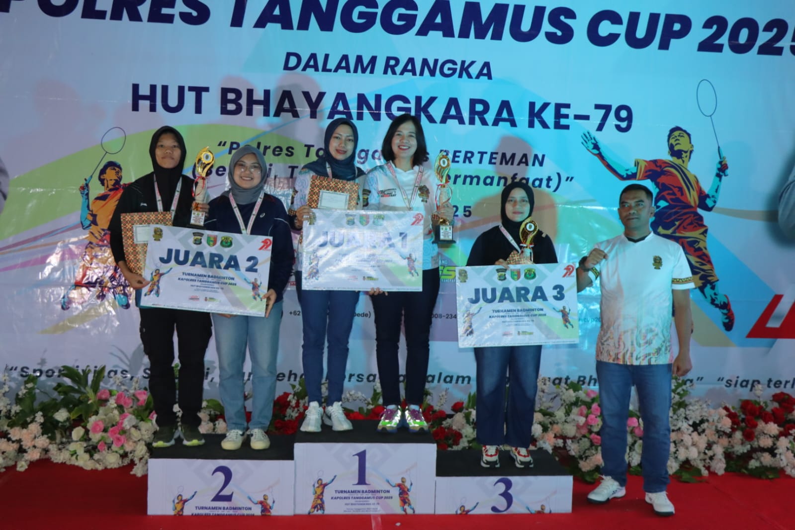Inilah Daftar Pemenang Turnamen Badminton, Kapolres Tanggamus Cup 2025