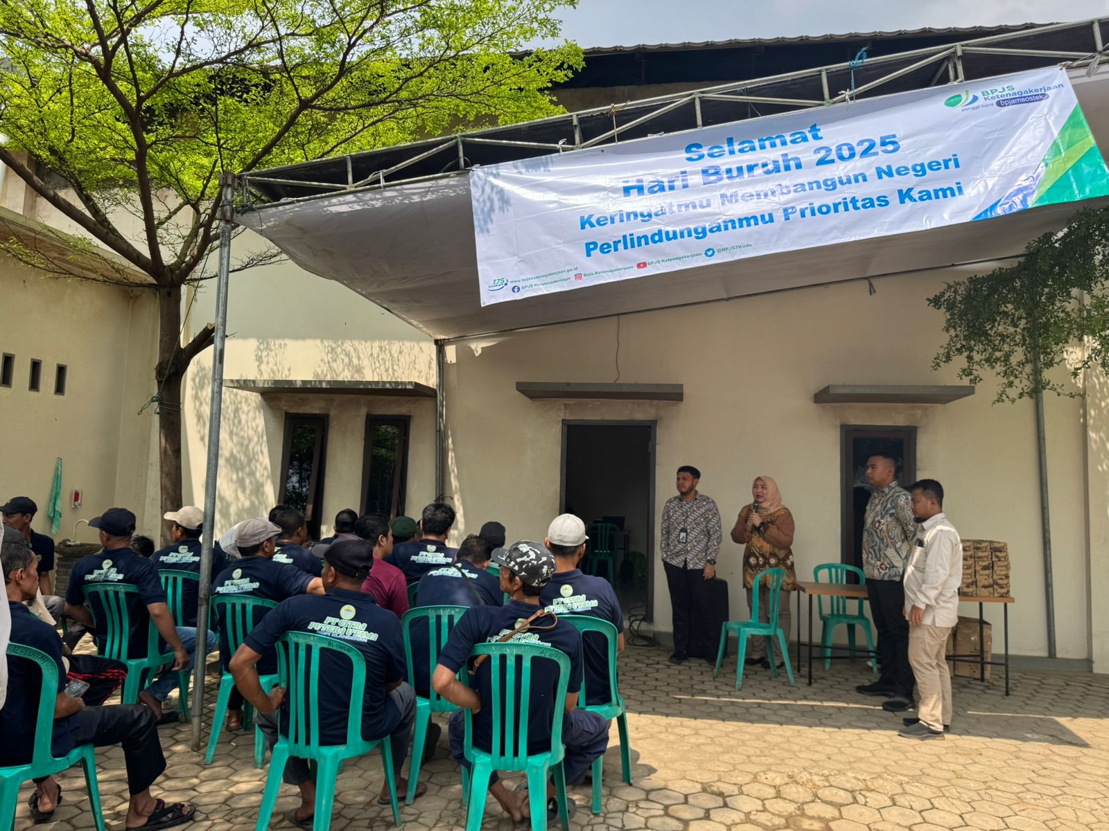 Peringati Hari Buruh, BPJS Ketenagakerjaan Pringsewu Melaksanakan Cek Kesehatan Gratis
