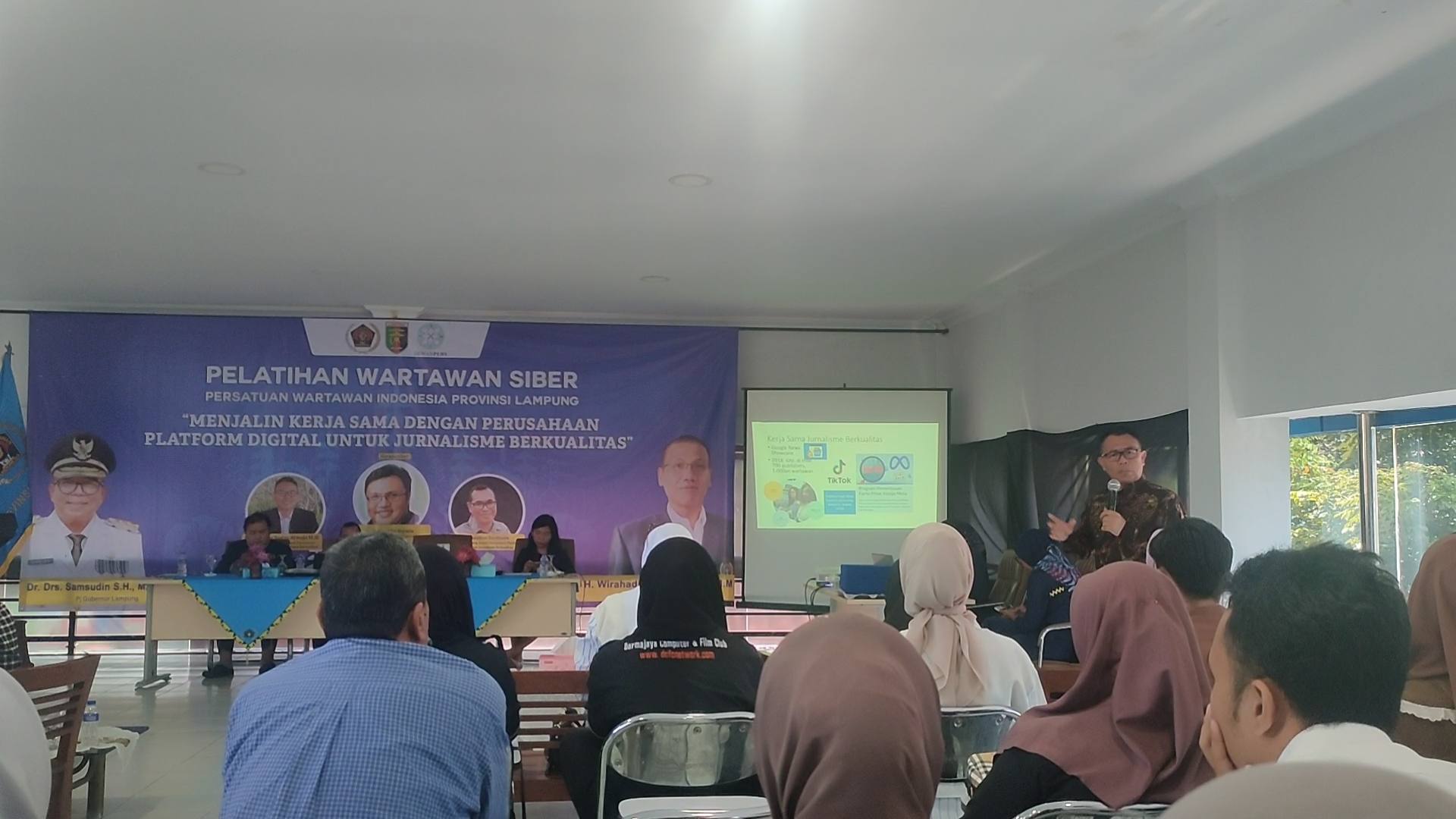 PWI Lampung Selenggarakan Pelatihan Wartawan Siber tentang Perpres Publisher Right