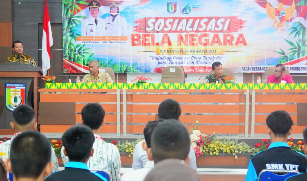 Tanamkan Semangat Bela Negara, Bupati Pringsewu Dorong Pelajar Jadi Generasi Unggul Menuju Indonesia Emas 2045