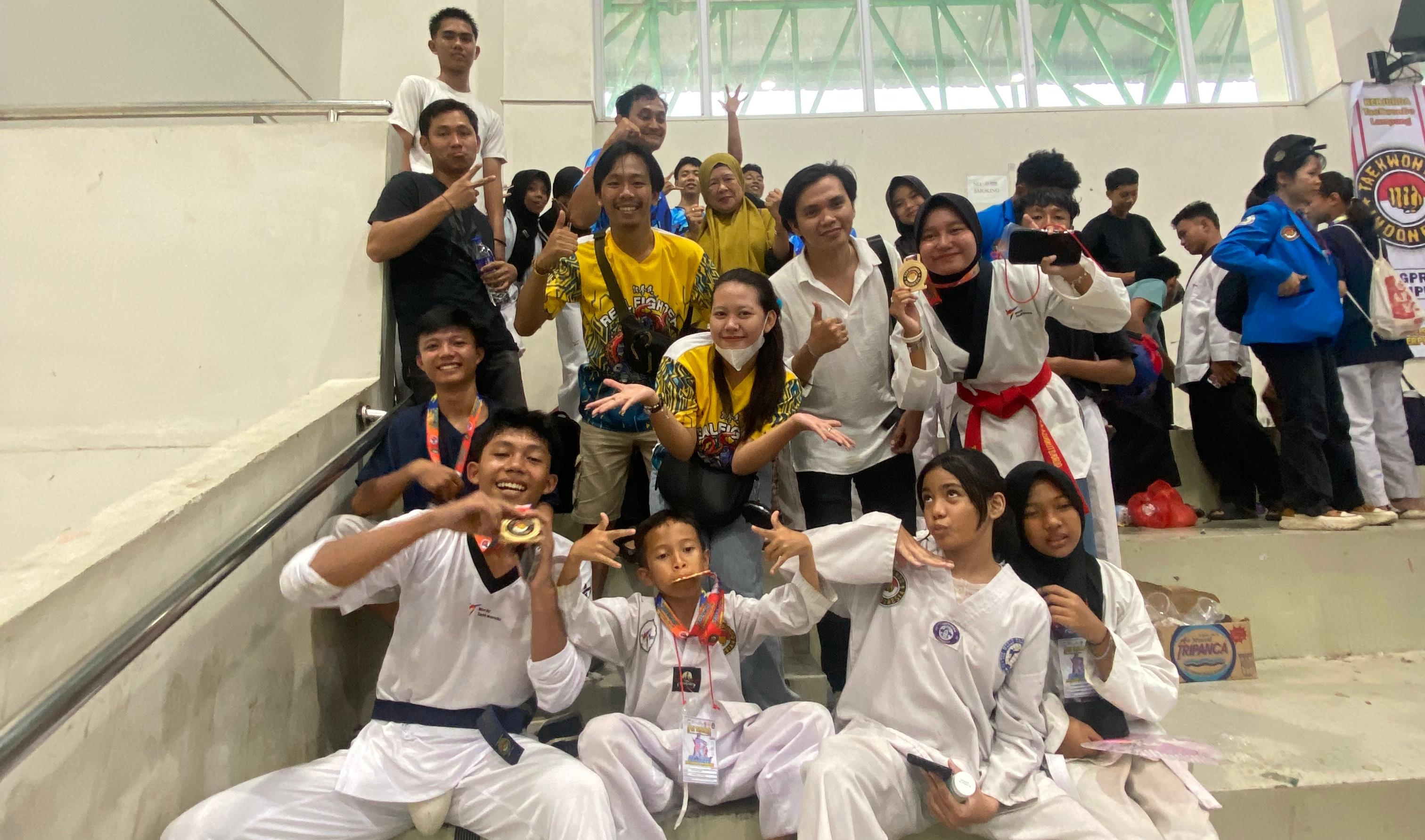 Open Turnamen Begawi Taekwondo Lampung, Atlet Taekwondo Tanggamus Raih 8 Emas dan 13 Perak