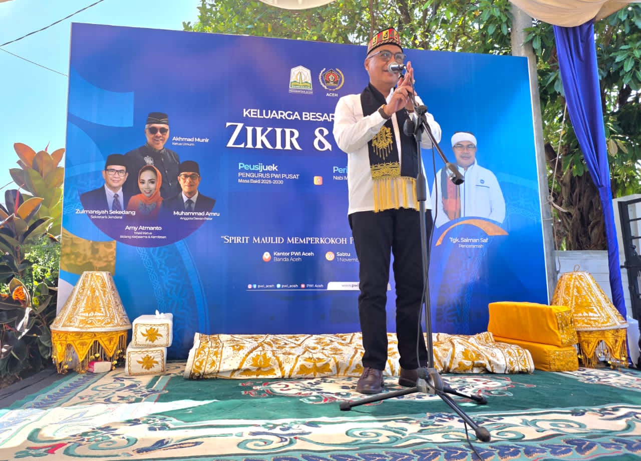 Hadiri Maulid Nabi di Aceh, Akhmad Munir:  Wartawan Harus Junjung Kebenaran dan Tabayyun 