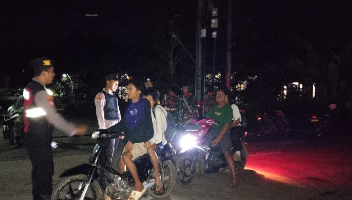 Potensi Gangguan Kamtibmas di Sumberejo Meningkat, Polisi dan TNI Lakukan Patroli Gabungan