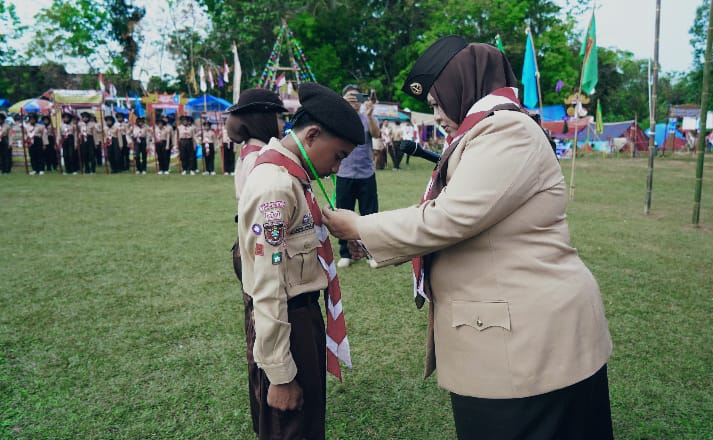 Dibuka Wakil Bupati, Kwarcab Pringsewu Gelar Perkemahan Penggalang 