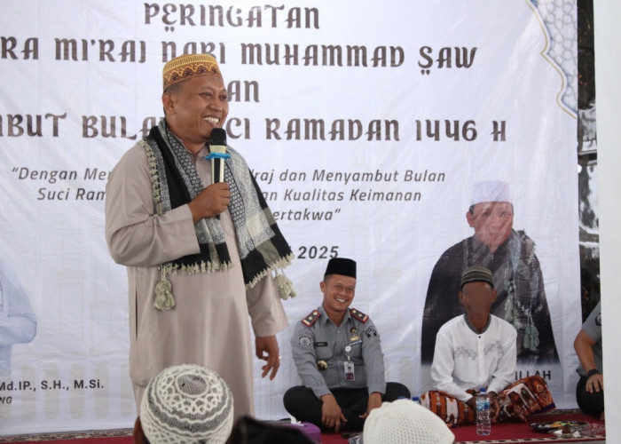 Kalapas Kota Agung Berharap Wabin Bisa Ambil Hikmah Peristiwa Isra Miraj Nabi Muhammad SAW