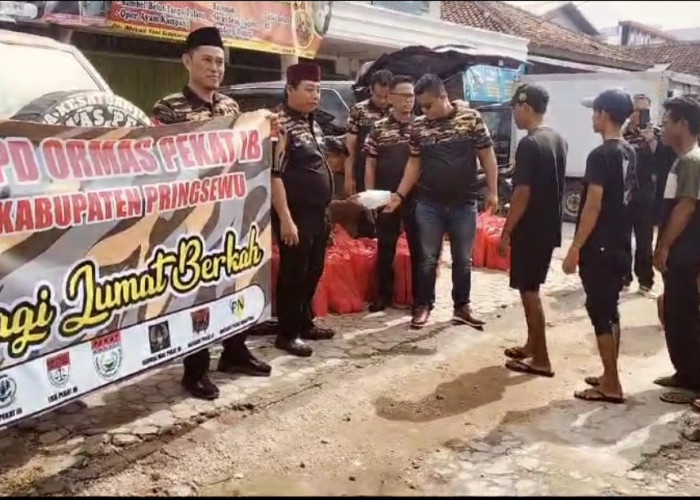 Jumat Berkah, DPD PEKAT IB Pringsewu bagikan 250 Nasi Kotak