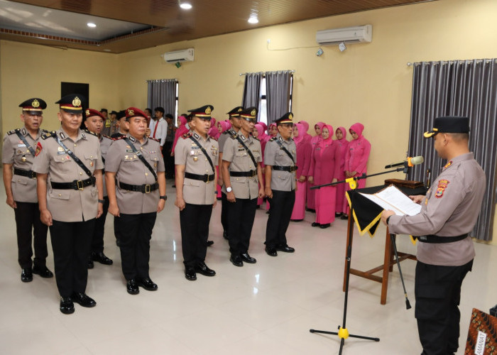 Kapolres Pringsewu Pimpin Sertijab Sejumlah Pejabat Utama, Berikut Daftarnya 