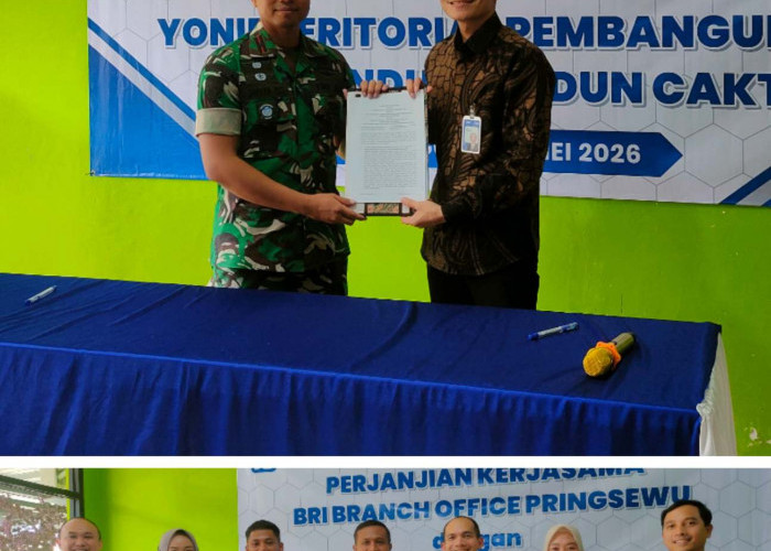 BRI Jalin Kerjasama Dengan Yonif TP 945/Pandu Pepadun Cakti