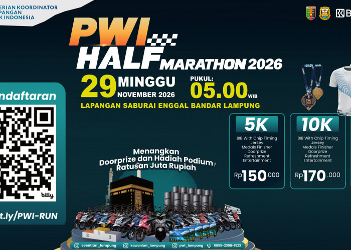 Buruan Daftar! PWI Half Marathon 2026 Banjir Hadiah Ratusan Juta Hingga Puluhan Motor