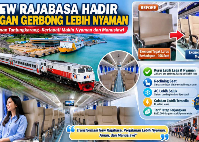 New Rajabasa Hadir dengan Gerbong Lebih Nyaman dan Lebih Manusiawi, Penumpang Semakin Nyaman