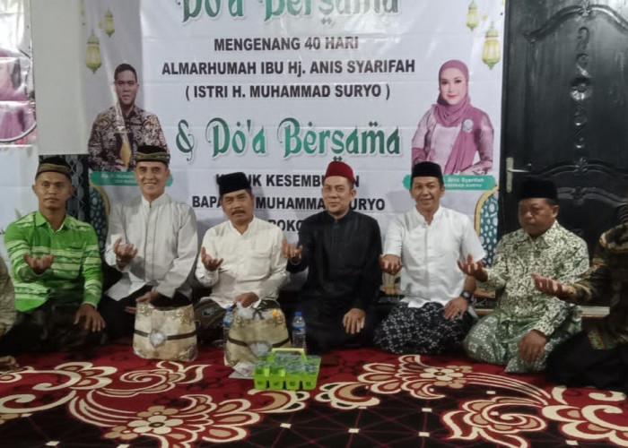 Warga Desa Sadar Sriwijaya mendoakan kesembuhan Bos HS dan Yakziah Wafatnya, Almh.Hj. Anis Syarifah