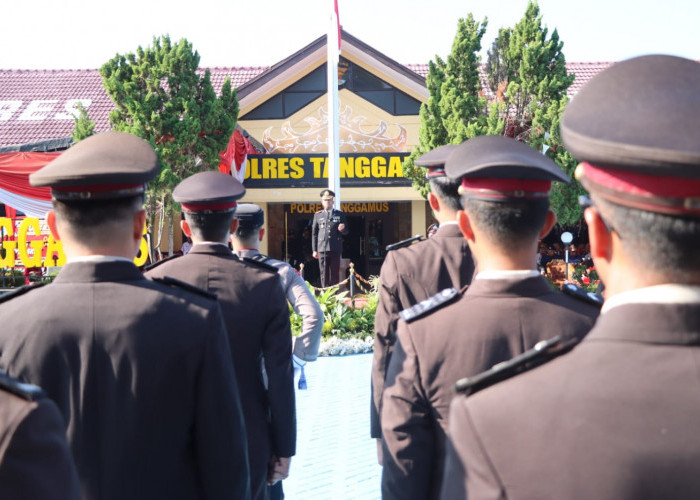 Polres Tanggamus Gelar Upacara Hari Bhayangkara Ke 80, Kapolres Sampaikan Amanat Presiden Prabowo