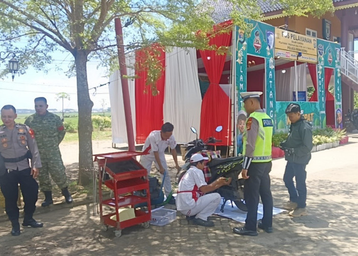 Pos Terpadu Polres Pringsewu Layani Pemudik 24 Jam, Bisa Cek Kesehatan Hingga Bengkel Gratis