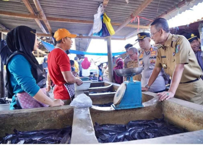 Jelang Pemilu, Pj. Bupati Pringsewu Pantau Ketersediaan Kebutuhan Pokok di Pasar Sukoharjo