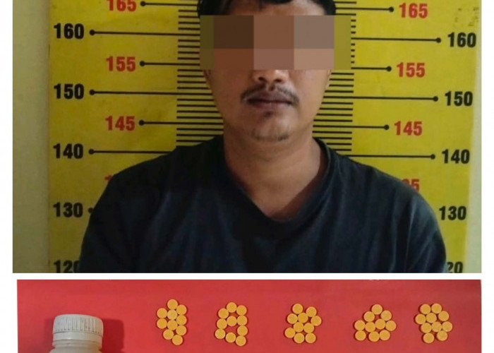 Warung Kelontongan Cuma Kedok, Polisi Tangkap Pria Yang Jual 93 Pil Heximer di Pringsewu