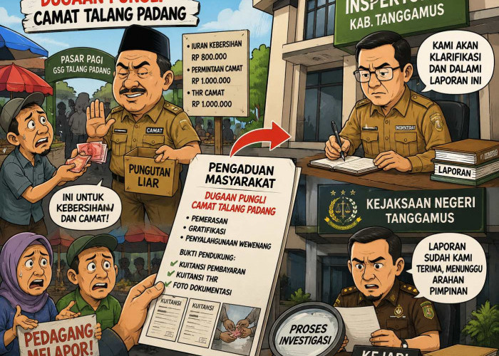 Inspektorat dan Kejari Tanggamus Tindak Lanjuti Laporan Dugaan Pungli Camat Talang Padang