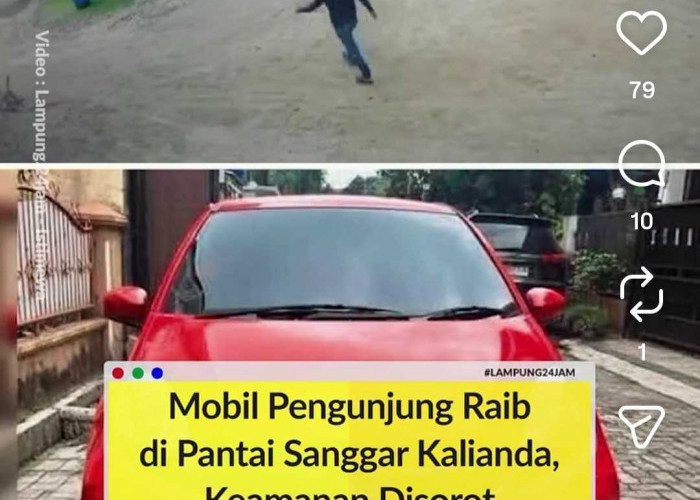 Mobil Brio Pengunjung Pantai Sanggar Kalianda Raib Dicuri, Keamanan Dipertanyakan 