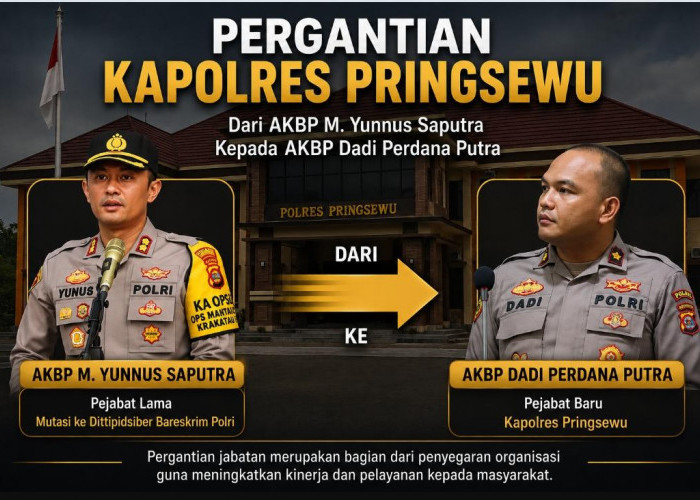Kapolres Pringsewu Berganti, AKBP Dadi Perdana Putra Gantikan AKBP M.Yunnus Saputra