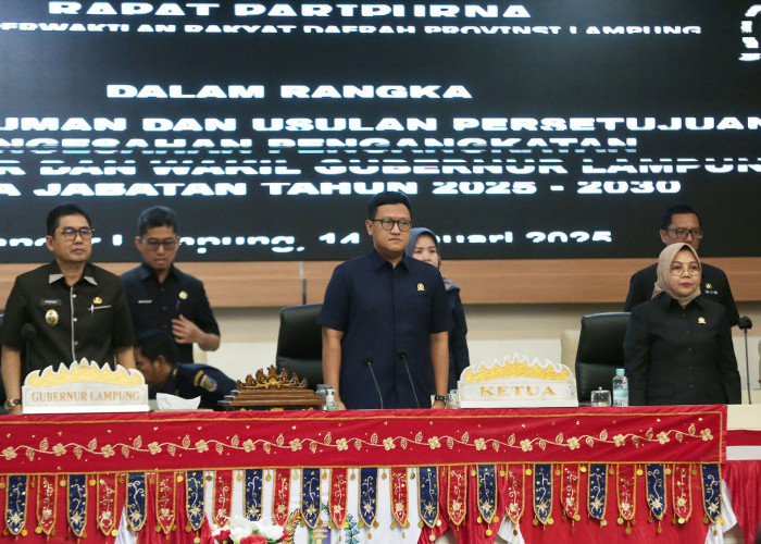 DPRD Lampung Menyetujui Pengangkatan Rahmat Mirzani Djausal-Jihan Nurlela sebagai Gubernur dan Wagub Lampung