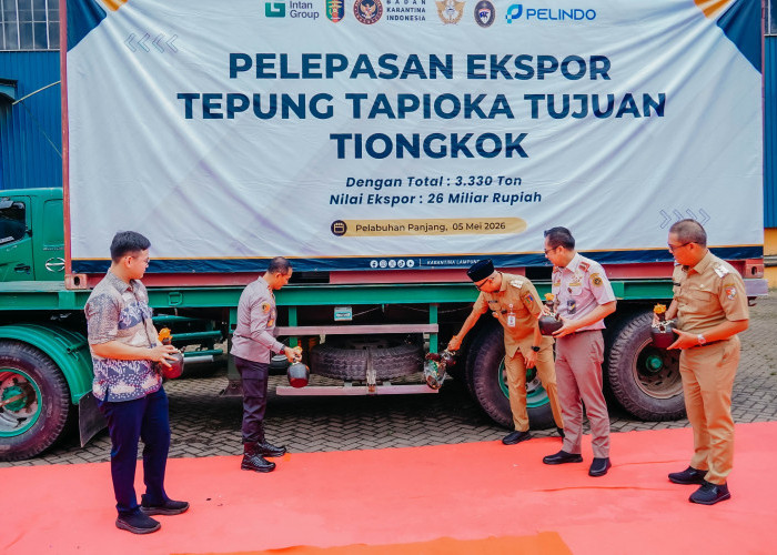 3.330 Ton Tapioka Lampung Diekspor ke China