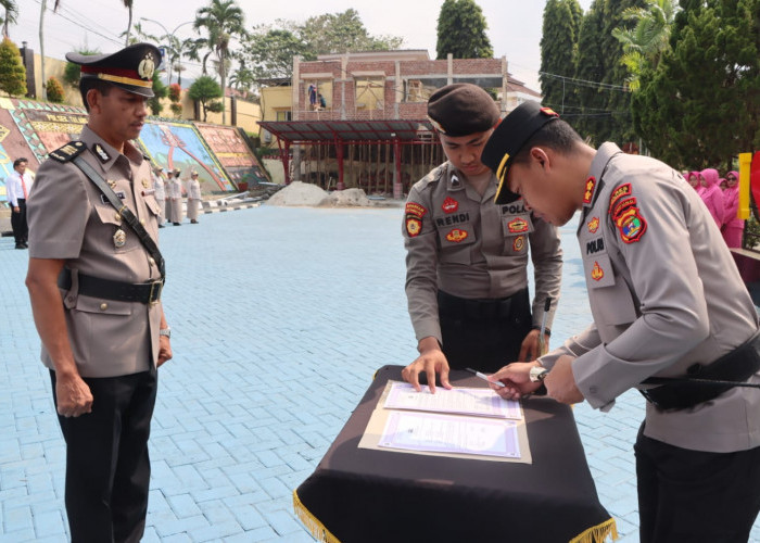 Pimpin Sertijab Kabaglog Kapolres Tanggamus Tekankan Efisiensi dan Transparansi