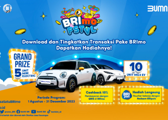 BRI Gelar Brimo FSTVL Siapkan Hadiah Utama Mobil Listrik Mini Cooper