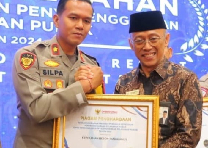 Selamat, Polres Tanggamus Raih Penghargaan Ombudsman RI