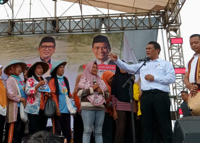 Mentan Amran Hadiri Pesta Rakyat Petani di Pringsewu, Soroti Irigasi dan Harga Singkong