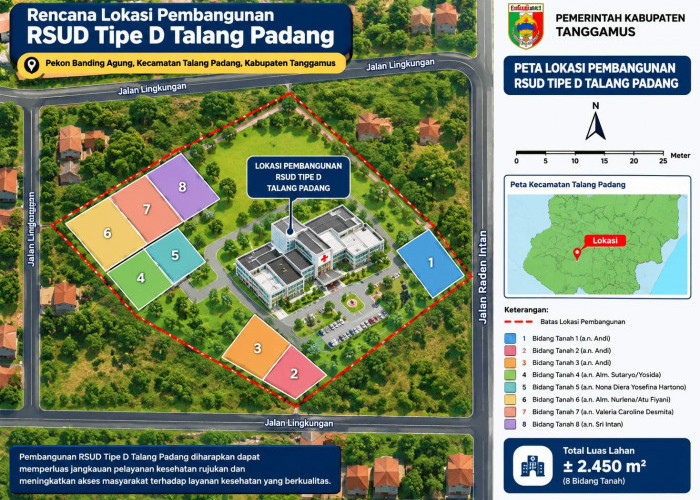 Pemkab Tanggamus Tetapkan 8 Bidang Lahan untuk Pembangunan RSUD Tipe D Talang Padang