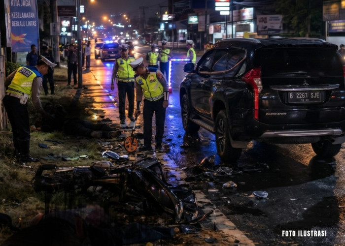 Motor Diduga Standing Masuk Jalur Lawan, Tabrak Pajero hingga 2 Pemuda Tewas