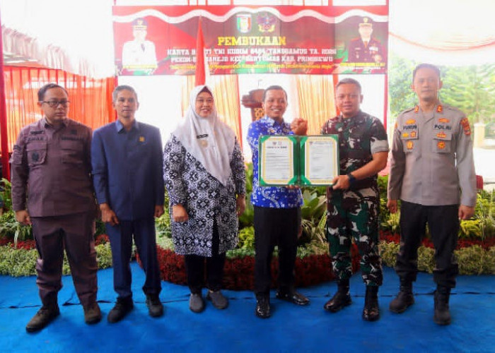 Bupati Pringsewu Buka Karya Bakti TNI Kodim 0424/TGM di Banjarejo Banyumas 