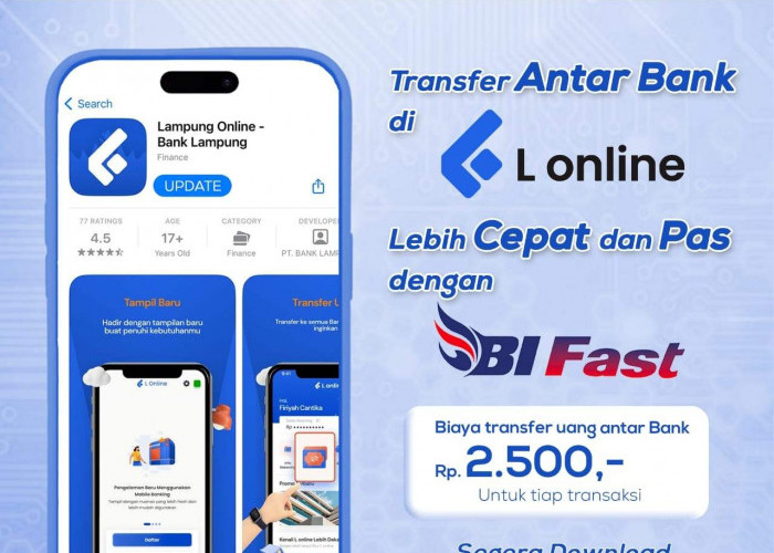 L-Online Bank Lampung Kini Mendukung BI Fast, Transaksi Lebih Cepat dan Murah
