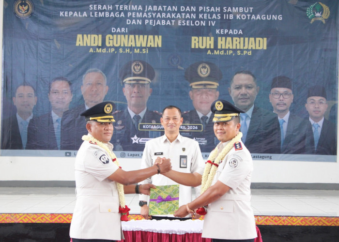 Kalapas Kotaagung Resmi Berganti,  Ruh Harijadi Gantikan Andi Gunawan 
