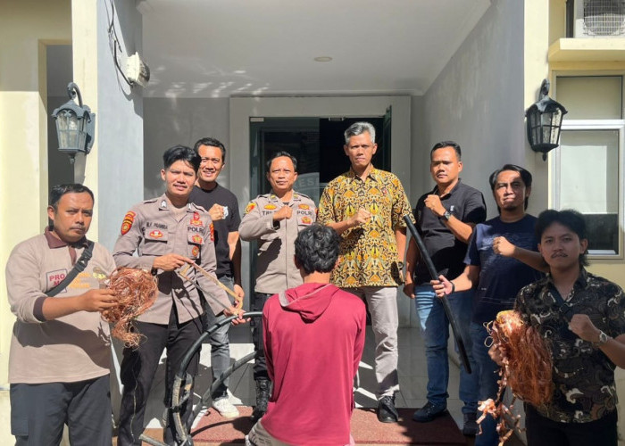 Polisi Ringkus Pencuri Kabel PLN, Kerugian Vendor Capai Rp20 Juta