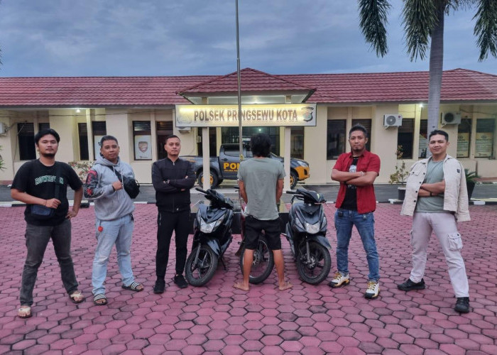 Polisi Amankan Dua Pelaku Penipuan dan Penggelapan Motor di Pringsewu