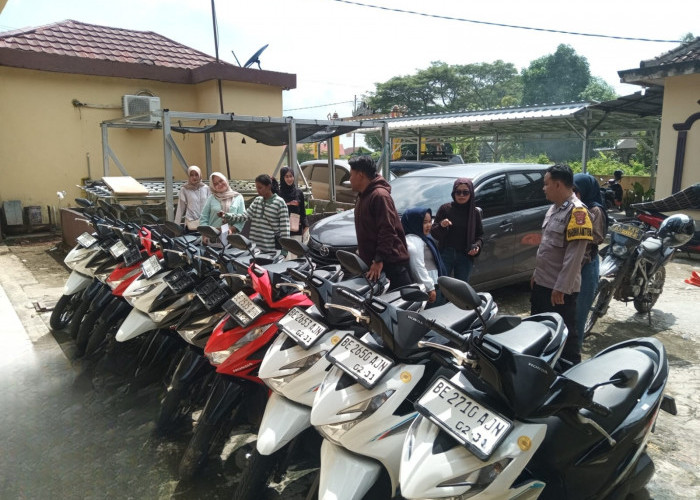 Usai Mudik Lebaran, Warga Pringsewu Mulai Ambil Kendaraan Titipan Kantor Polisi 