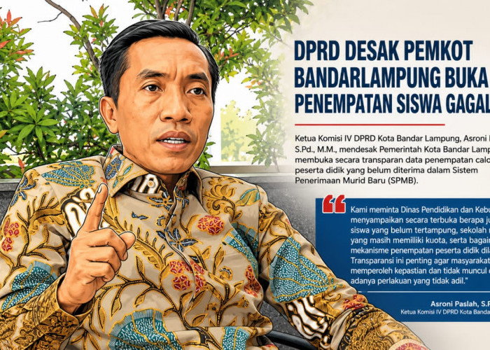 DPRD Bandar Lampung Desak Pemkot Transparan Soal Penempatan Siswa yang Gagal Lolos SPMB
