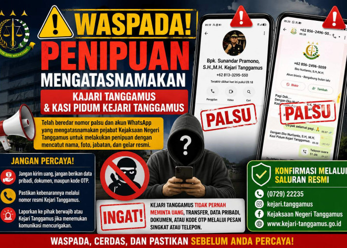 Waspada Penipuan! Nomor Palsu Catut Nama Kajari dan Kasi Pidum Tanggamus