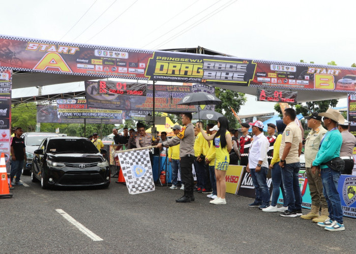 Meminimalisir Balap Liar, IMI  Bersama Polres Pringsewu Gelar Drag Bike dan Drag Race 2025