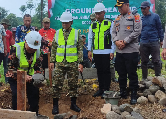 Kodim 0424/Tanggamus Mulai Pembangunan Jembatan Garuda Tahap V dan VI, Buka Akses Wilayah Terisolasi