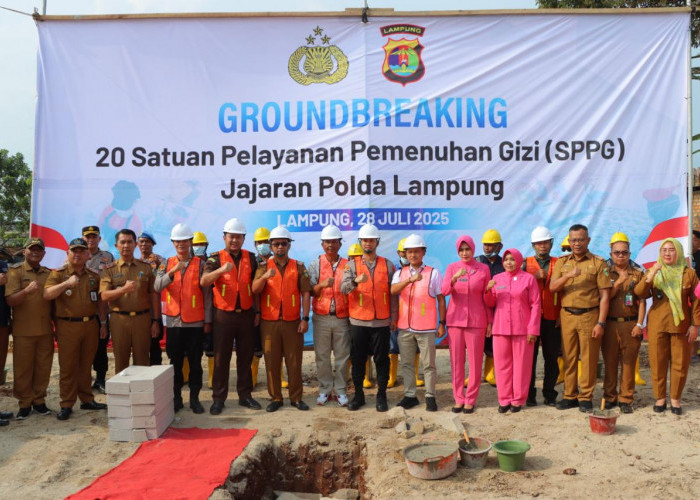 Polres Tanggamus Groundbreaking SPPG di Pekon Tekad, Dukung Pemenuhan Gizi Ribuan Pelajar