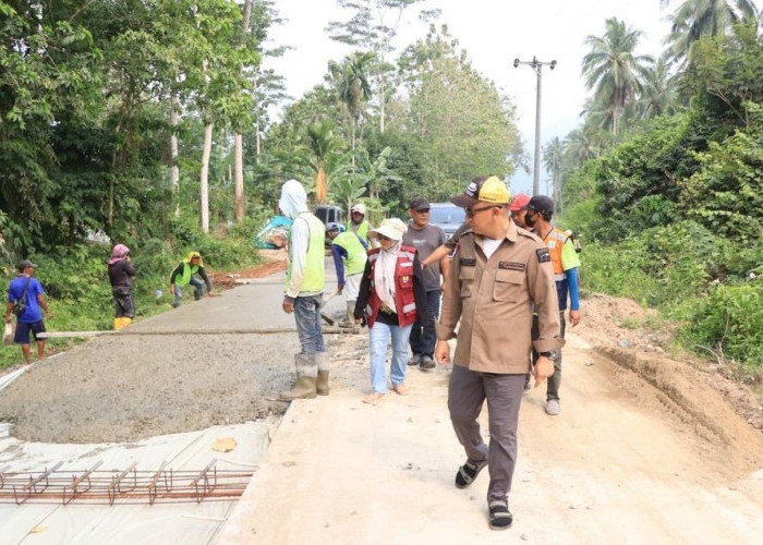 Kadis BMBK Lampung bersama Pj Bupati Tanggamus Tinjau Perbaikan Ruas Simpang Teluk Kiluan-Simpang Umbar